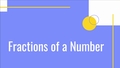 Thumbnail for Fractions of a number II video