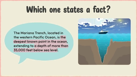 Distinguish facts from opinions