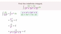 Thumbnail for Find indefinite integrals using substitution video