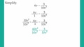 Thumbnail for Simplify mixed rational expressions video