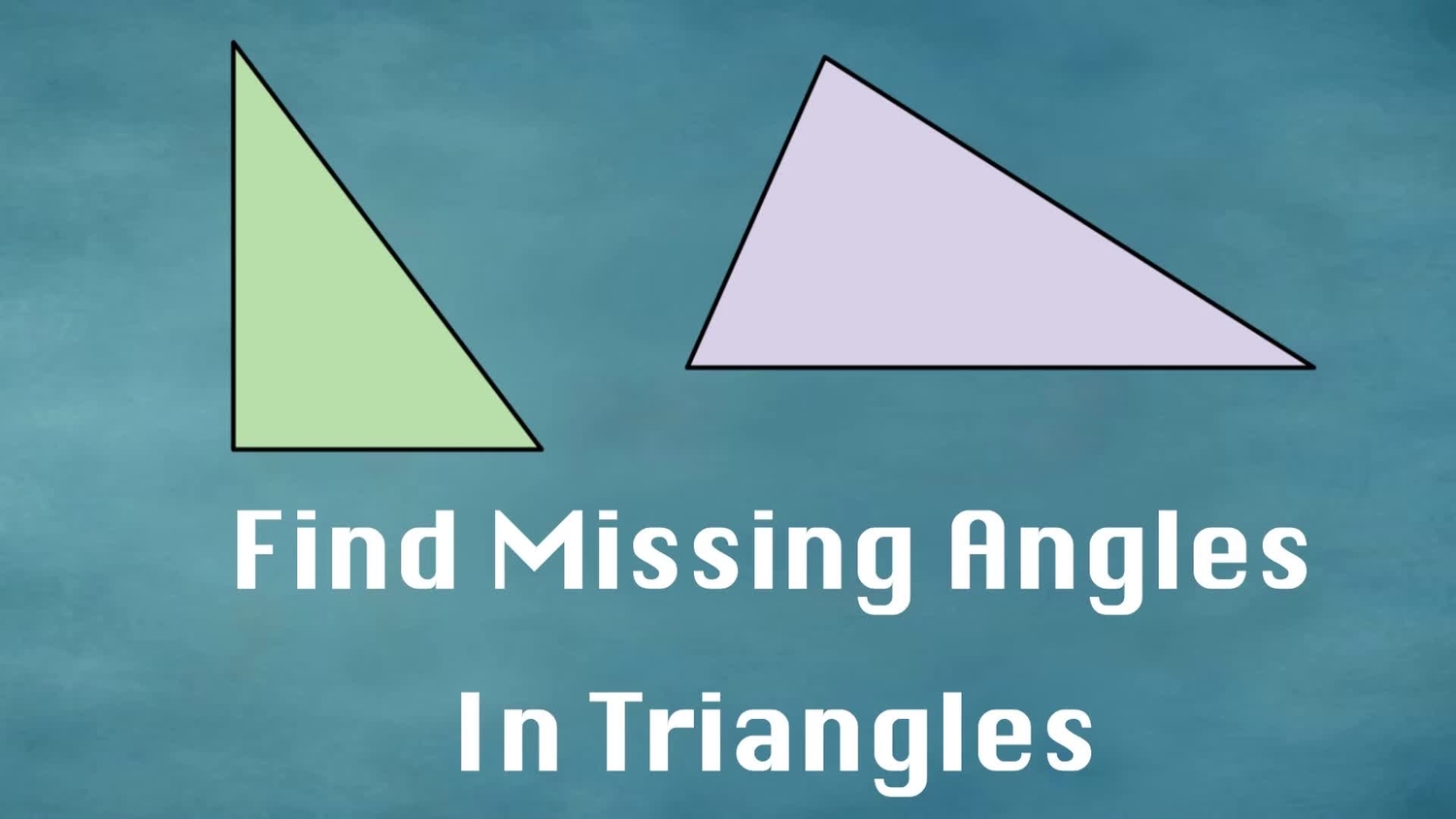 Find missing angles in triangles