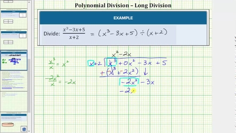 Thumbnail for Divide a Degree 3 Polynomial by a Degree 1 Polynomial (Long Division with Missing Term)