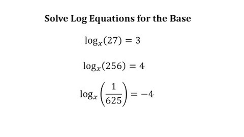 Thumbnail for Solve Logarithmic Equations for the Base (No Calculator)