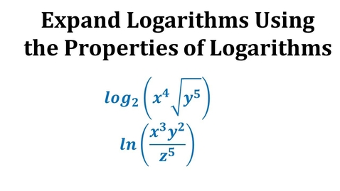 Thumbnail for Ex 1-Expand Logarithmic Expressions