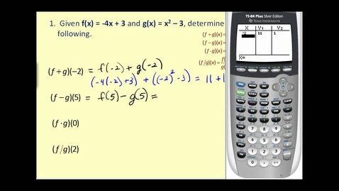 Thumbnail for The Algebra of Functions
