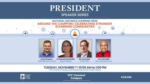 Thumbnail for 2023 Distance Learning Week Speaker Panel
