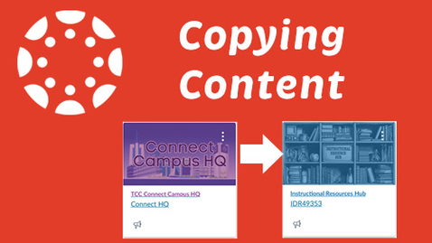 Thumbnail for Copying Content from One Course to Another