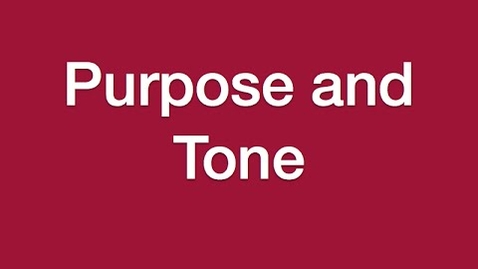 Thumbnail for Purpose and Tone