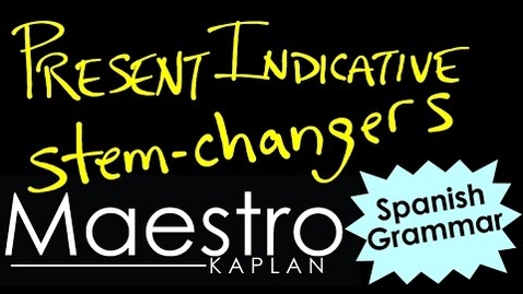 Thumbnail for Present Indicative Tense: Stem Changing Verbs