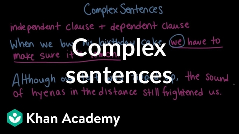 Thumbnail for Complex sentences 