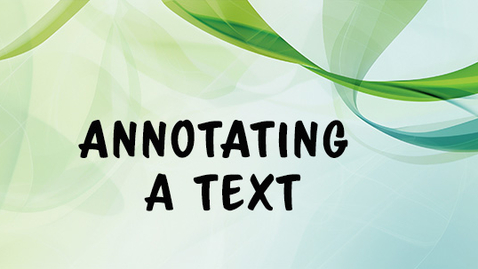 Thumbnail for 1301-Annotating a Text