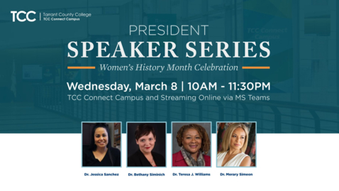 Thumbnail for 2023 Womans History Month Speaker Series