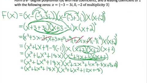 Thumbnail for Polynomials with Complex Zeros - Part 5