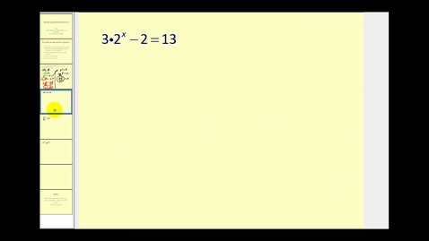 Thumbnail for Solving Exponential Equations - Part 2 of 2