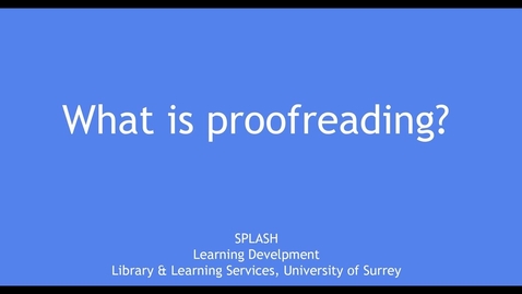 Thumbnail for What is proofreading