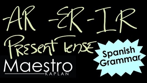 Thumbnail for How to form Spanish Verbs in the Present Tense //AR  //ER  //IR