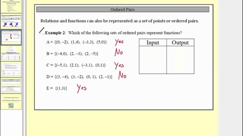 Thumbnail for Introduction to Relations and Functions (L9.1)