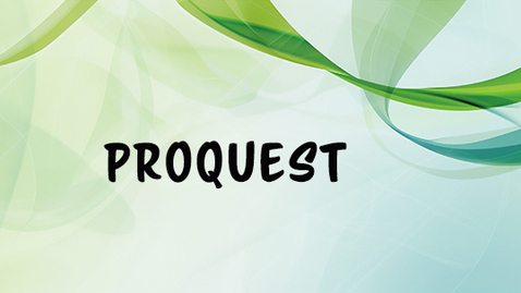 Thumbnail for 1301-Citing from the ProQuest Database