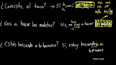 Thumbnail for Direct Object Pronouns