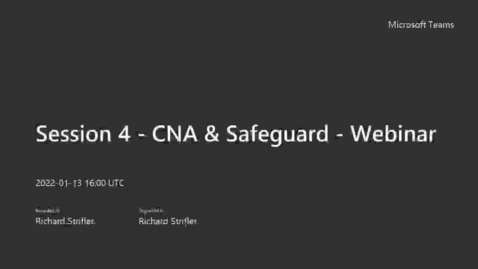 Thumbnail for CNA &amp; Safeguard Webinar