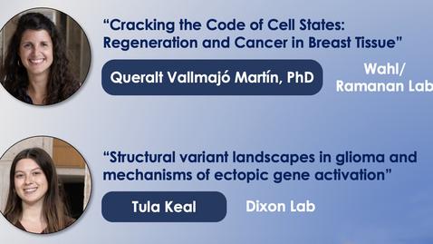 Thumbnail for T-32-Training Grant Seminars: Queralt Vallmajo Martin &amp; Tula Keal