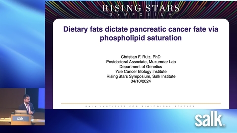 Thumbnail for entry Christian Felipe Ruiz – Dietary fat dictates pancreatic tumorigenesis via phospholipid saturation