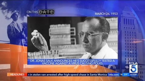 Thumbnail for March 26, 1953: Dr. Jonas Salk Announces he successfully tested a vaccine against the virus that causes polio