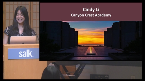 Thumbnail for Cindy Li - High School Summer Scholars 