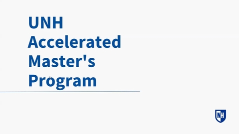 Thumbnail for entry Commercial: UNH Accelerated Master's Program