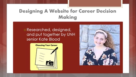 Thumbnail for entry Designing a Career Decision Making Website