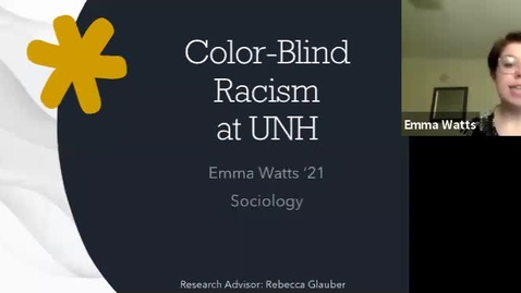 Thumbnail for entry Color-Blind Racism at UNH