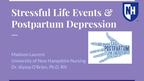 Thumbnail for Stressful Life Events and Postpartum Depression