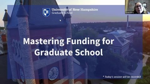 Thumbnail for entry Graduate School Funding Workshop - February 2024