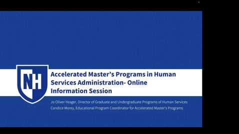 Thumbnail for entry Accelerated Master's - Human Services &amp; Administration Information Session