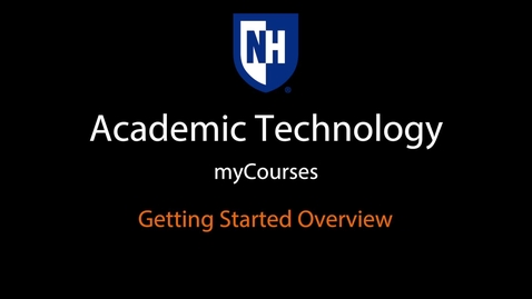 Thumbnail for myCourses - Getting Started Overview