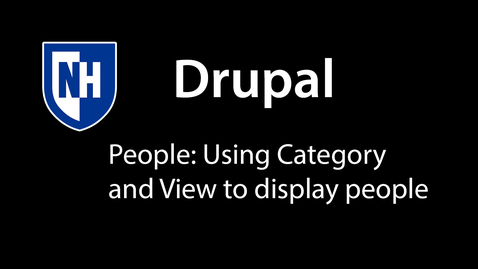 Thumbnail for entry Drupal: People Category and View