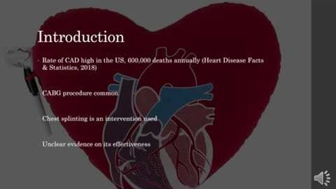 Thumbnail for entry Nurses’ Perspectives on the Effectiveness of Chest Splinting after Sternotomy Procedures