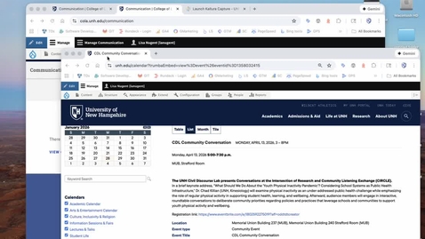 Thumbnail for Adding Event to Website