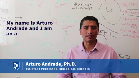 Thumbnail for entry Assistant Professor Arturo Andrade