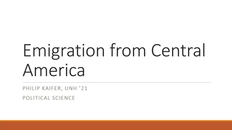 Thumbnail for entry Emigration from Central America