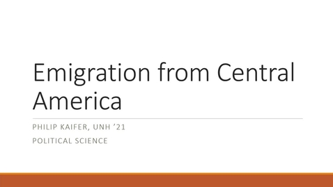 Thumbnail for Emigration from Central America