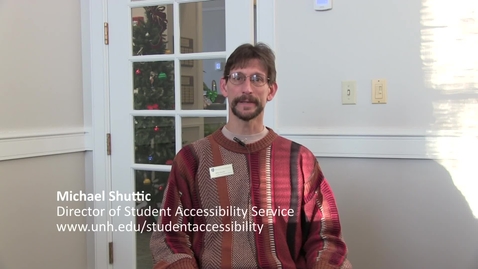 Thumbnail for entry Student Accessibility Services_Michael Shuttic