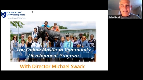 Thumbnail for entry The Online Master in Community Development Program