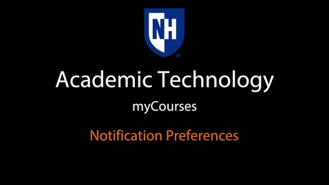 Thumbnail for myCourses - Notification Preferences