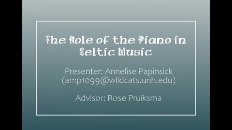 Thumbnail for The Role of the Piano in Celtic Music