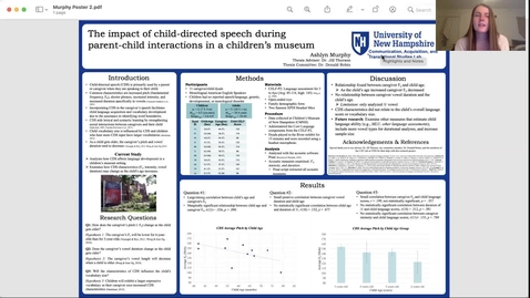 Thumbnail for The impact of child-directed speech during parent-child interactions in a children's museum