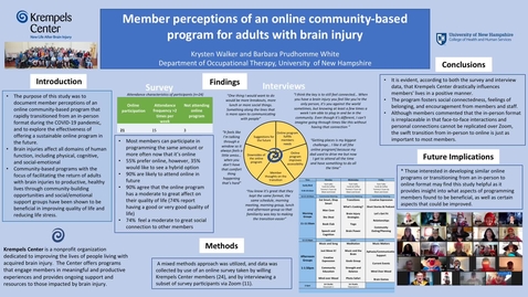 Thumbnail for entry Member perceptions of an online community-based program for adults with brain injury