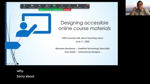 Thumbnail for entry Designing Accessible Online Course Materials. 6/11/2020