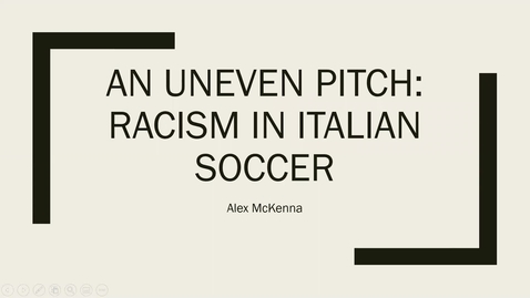 Thumbnail for entry An Uneven Pitch: Racism in Italian Soccer