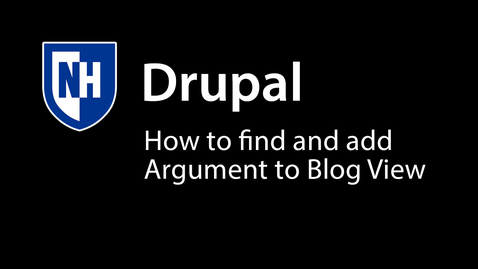 Thumbnail for Adding Blog View using Argument for Tags and Categories